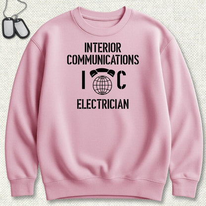 IC - Interior Communications Electrician Sweatshirt - Pink