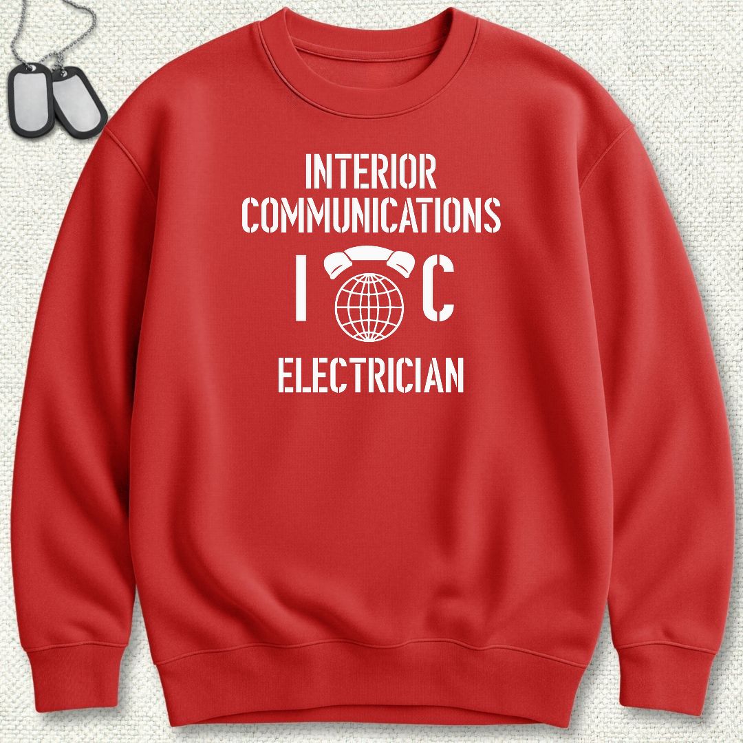 IC - Interior Communications Electrician Sweatshirt - Red