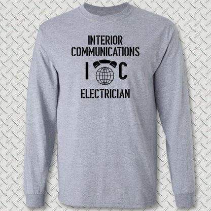 IC - Interior Communications Electrician Long Sleeve Tee - Sport Grey