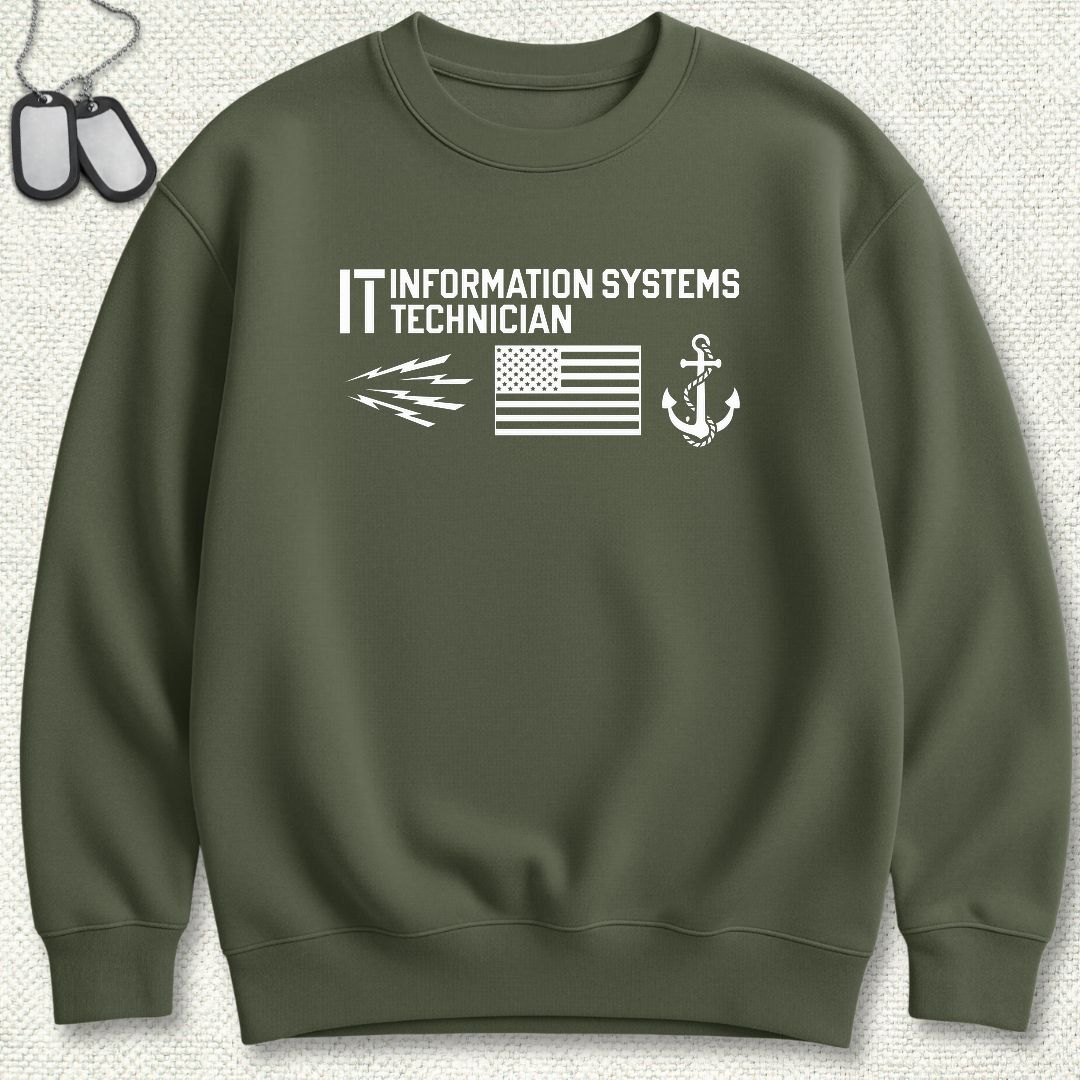IT - Flag & Anchor Sweatshirt - Military Green