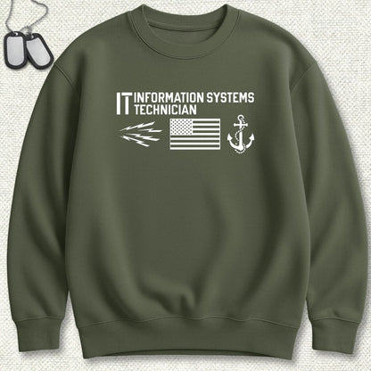 IT - Flag & Anchor Sweatshirt - Military Green