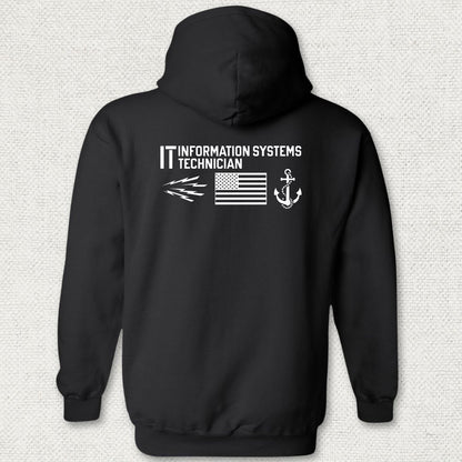 IT - Flag & Anchor Hoodie - Black