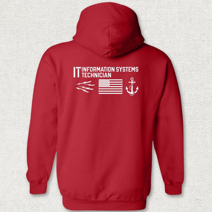 IT - Flag & Anchor Hoodie - Red