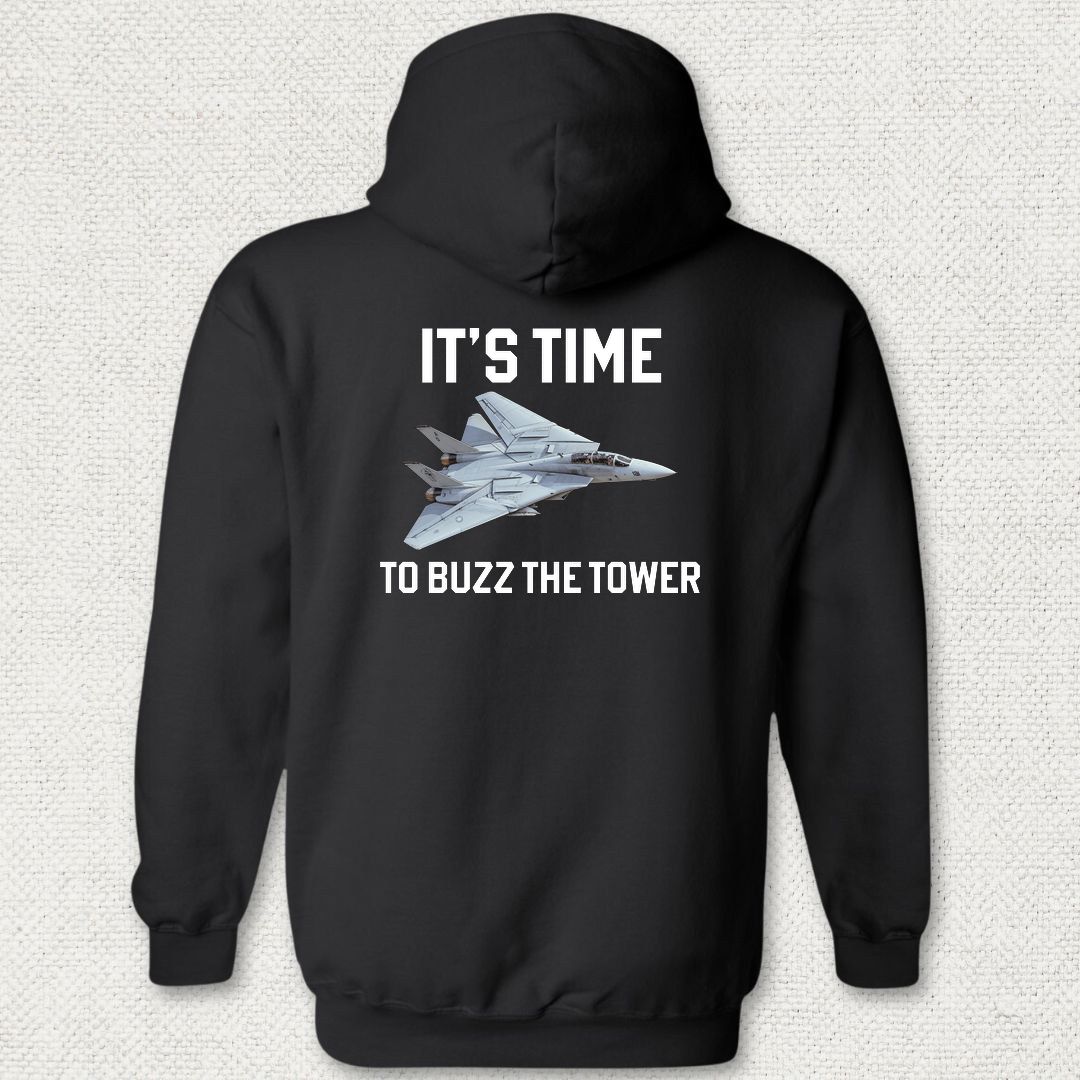It's Time To Buzz The Tower Hoodie - Black