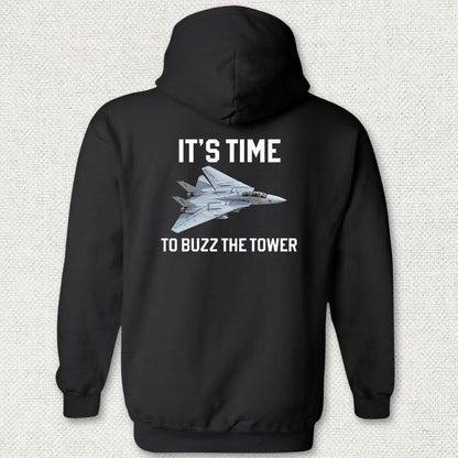 It's Time To Buzz The Tower Hoodie - Black
