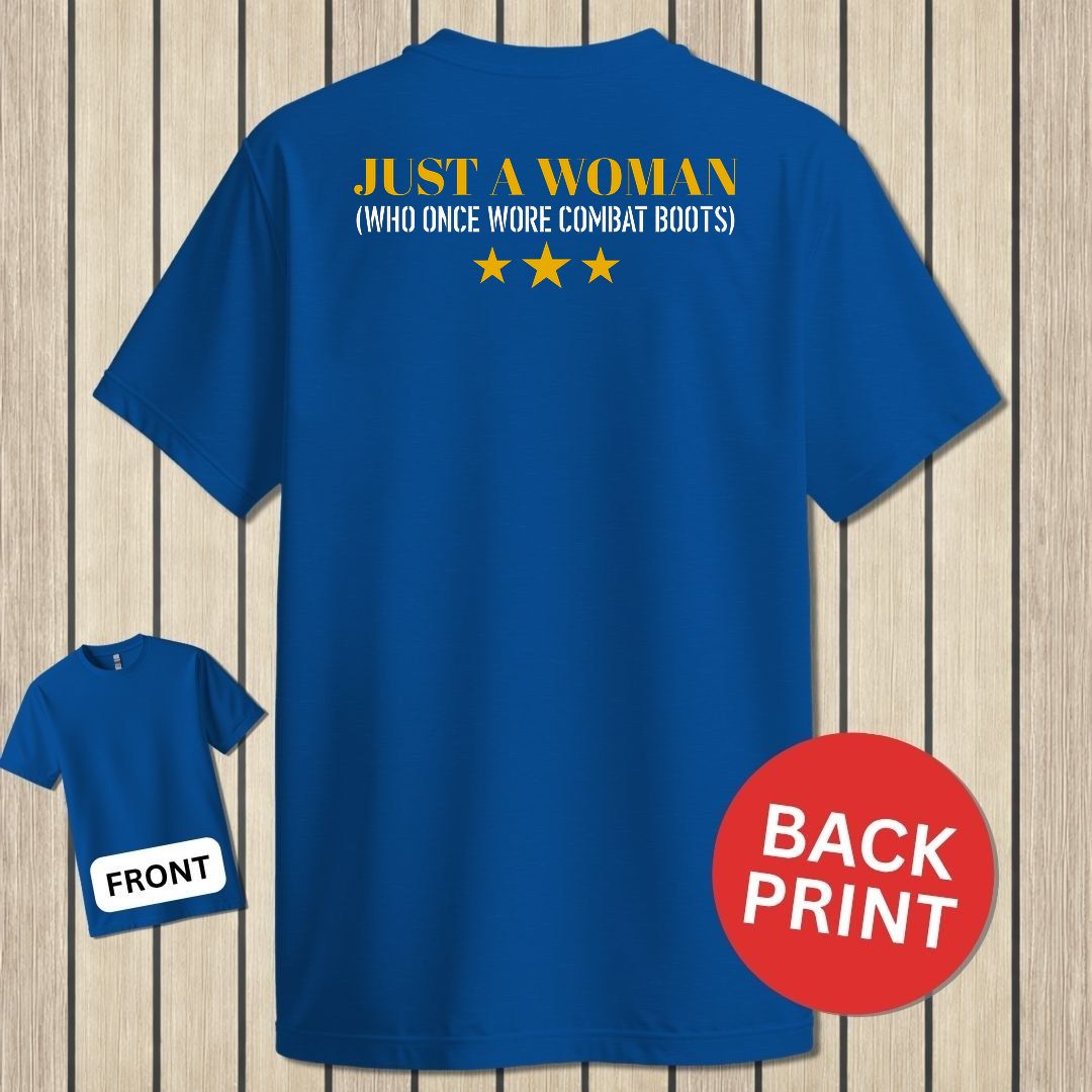 Just A Woman Who Once Wore Combat Boots - Royal Blue