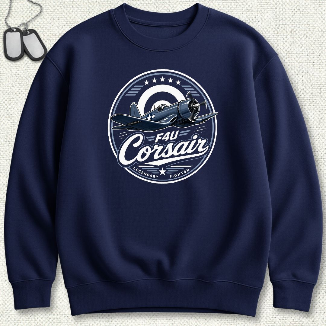 Legendary Fighter - F4U Corsair Sweatshirt - Navy