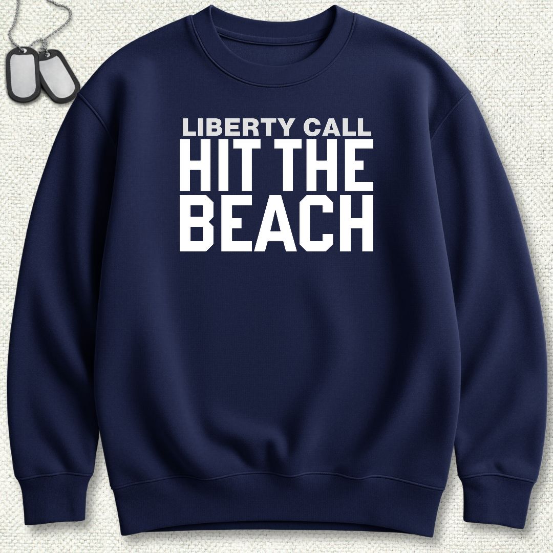 Liberty Call - Hit The Beach Sweatshirt - Navy