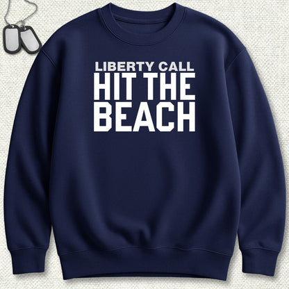 Liberty Call - Hit The Beach Sweatshirt - Navy