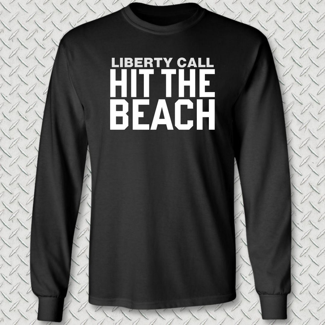 Liberty Call - Hit The Beach Long Sleeve Tee - Black