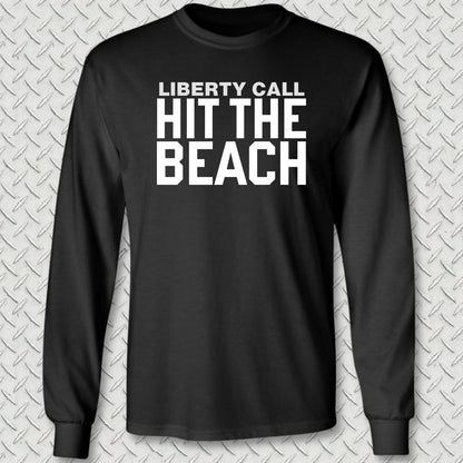 Liberty Call - Hit The Beach Long Sleeve Tee - Black