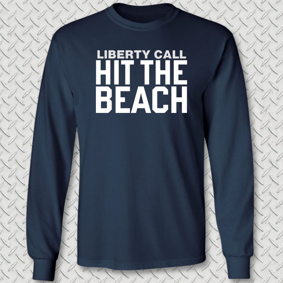 Liberty Call - Hit The Beach Long Sleeve Tee - Navy