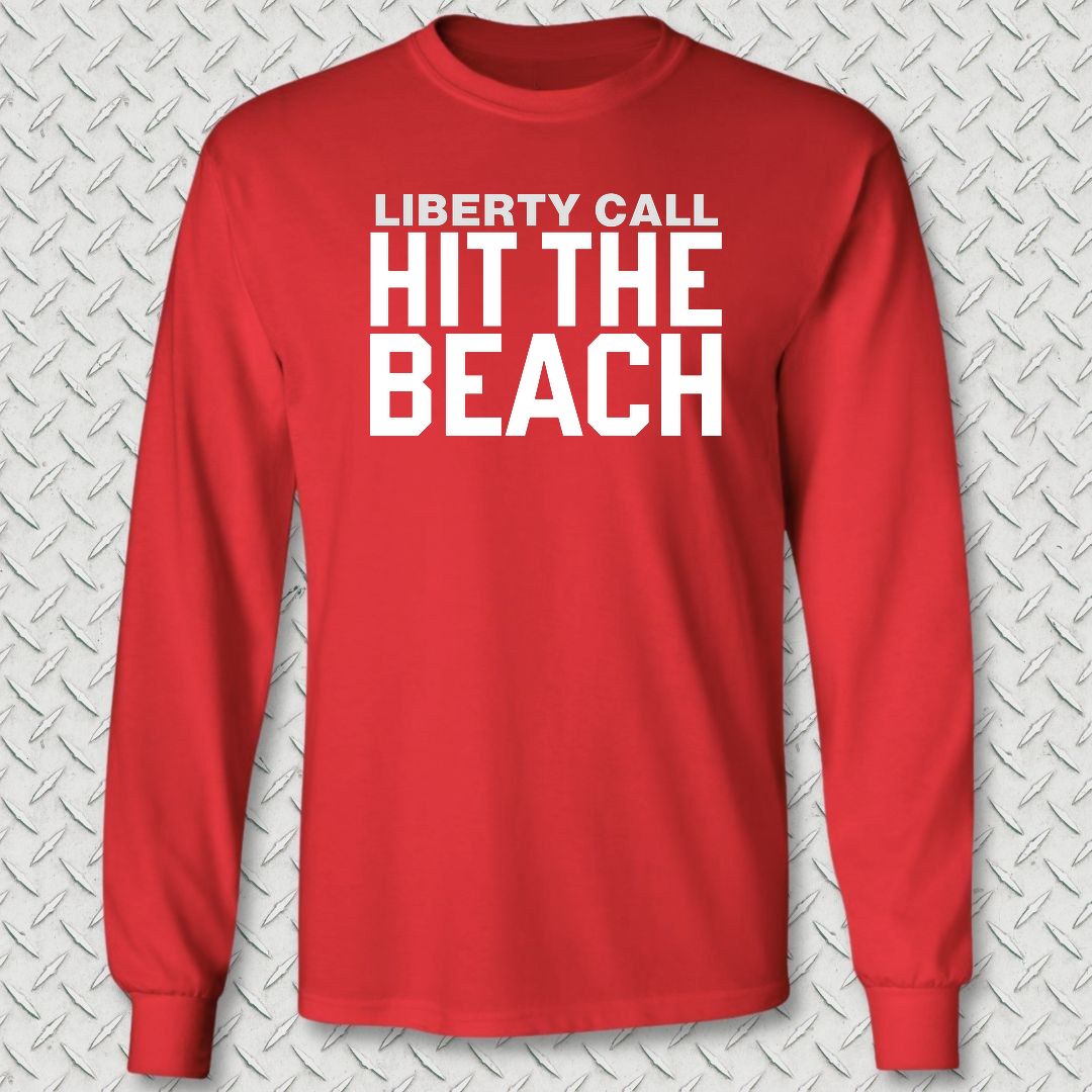 Liberty Call - Hit The Beach Long Sleeve Tee - Red