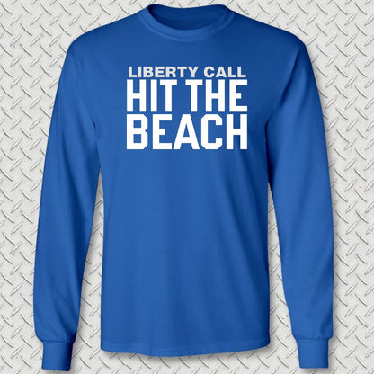 Liberty Call - Hit The Beach Long Sleeve Tee - Royal Blue