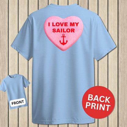 Love My Sailor Candy Heart - Light Blue