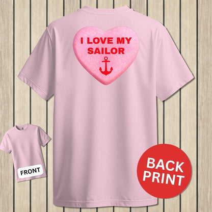 Love My Sailor Candy Heart - Pink