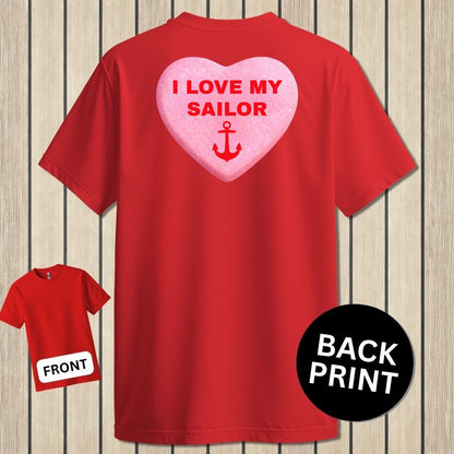 Love My Sailor Candy Heart - Red