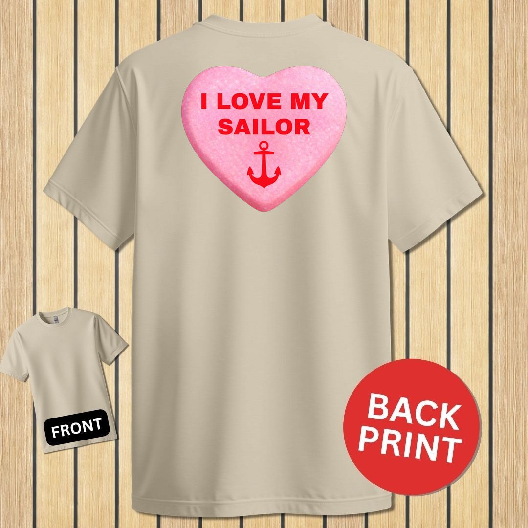 Love My Sailor Candy Heart - Sand