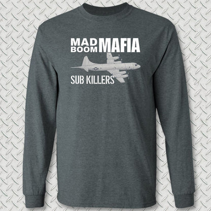 Mad Boom Mafia - Sub Killers Long Sleeve Tee - Dark Heather