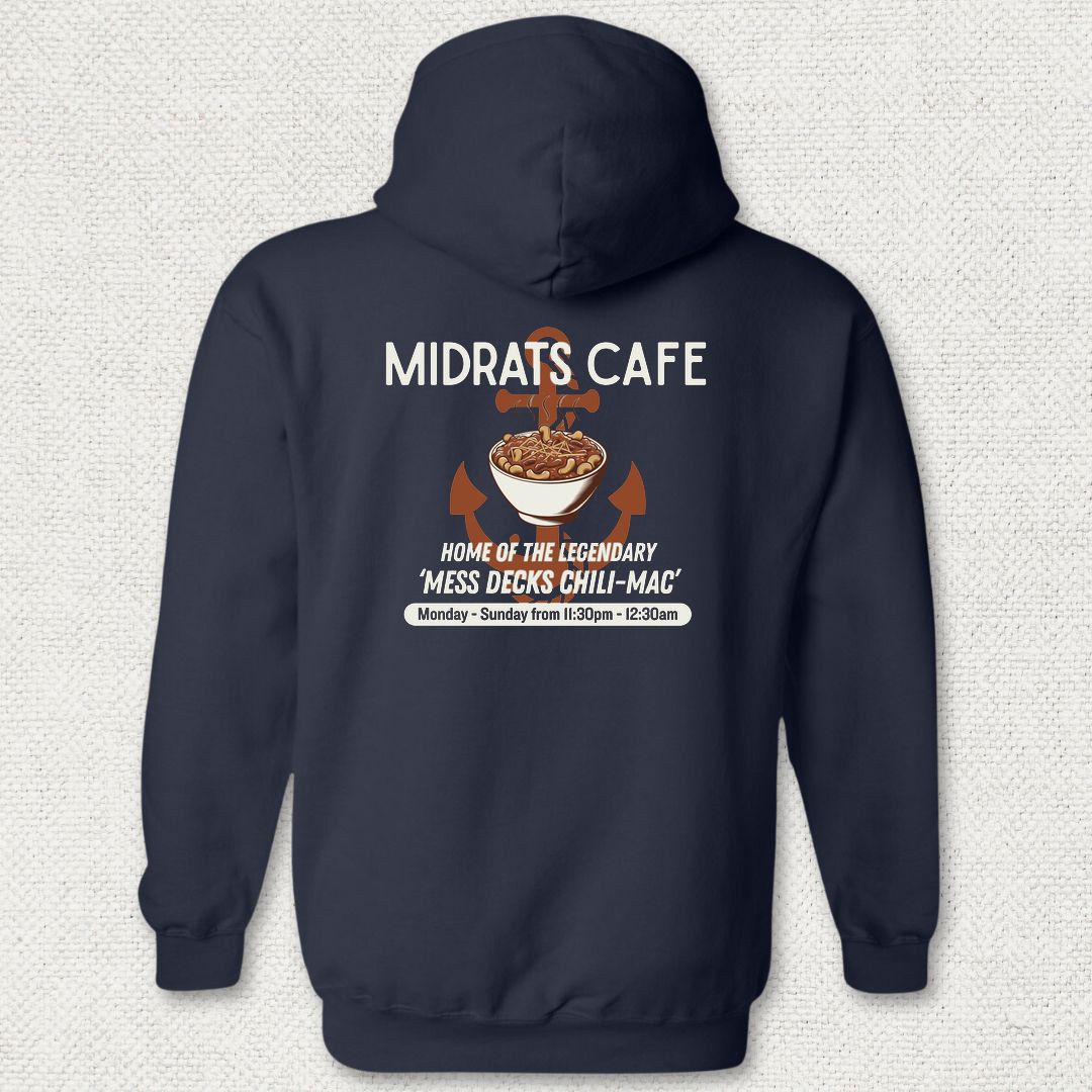 Midrats Cafe, Chili-Mac Hoodie - Navy