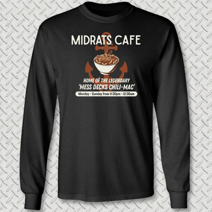 Midrats Cafe, Chili-Mac Long Sleeve Tee - Black