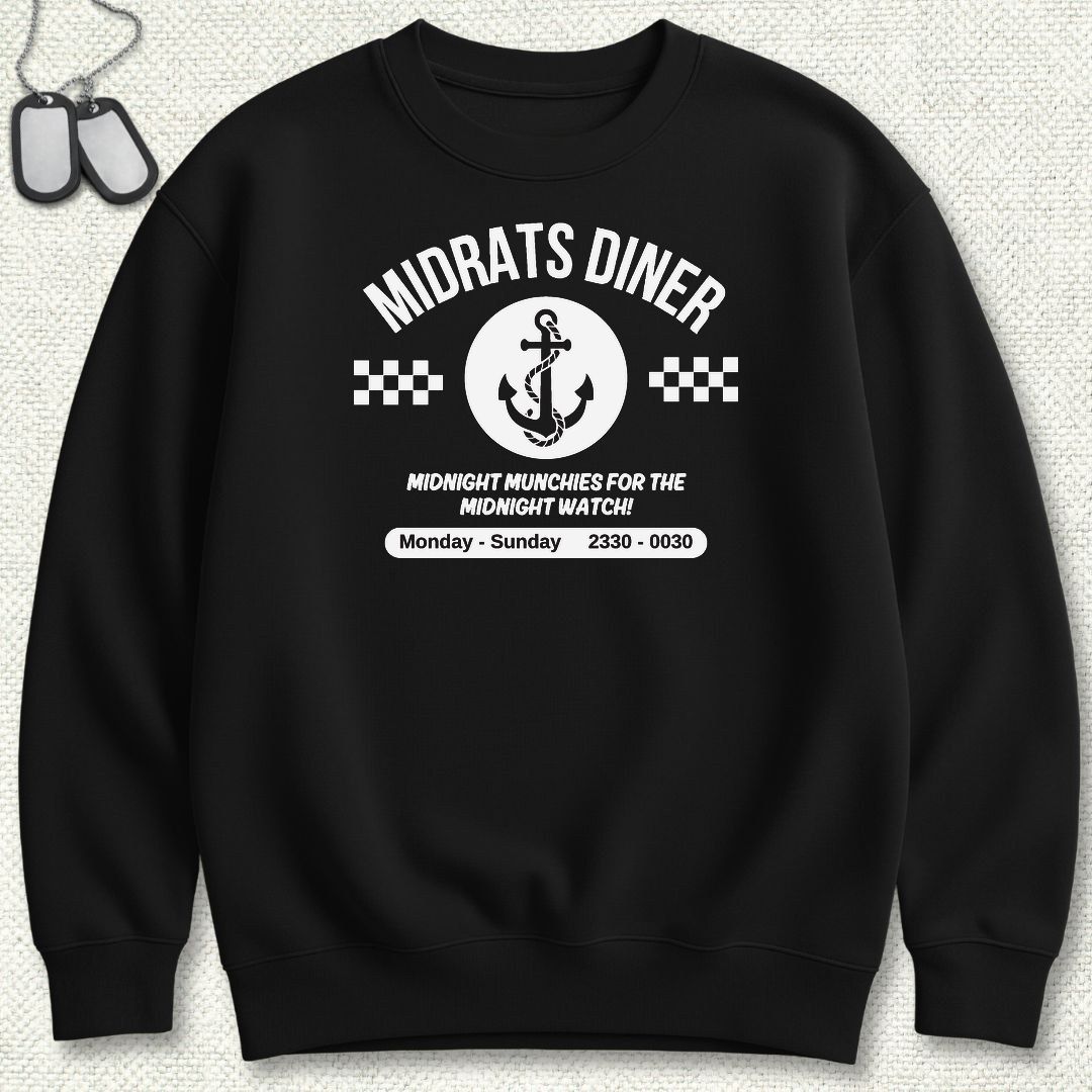 Midrats Diner - Anchor Sweatshirt - Black