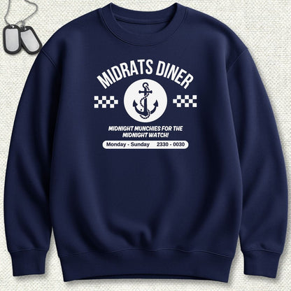 Midrats Diner - Anchor Sweatshirt - Navy