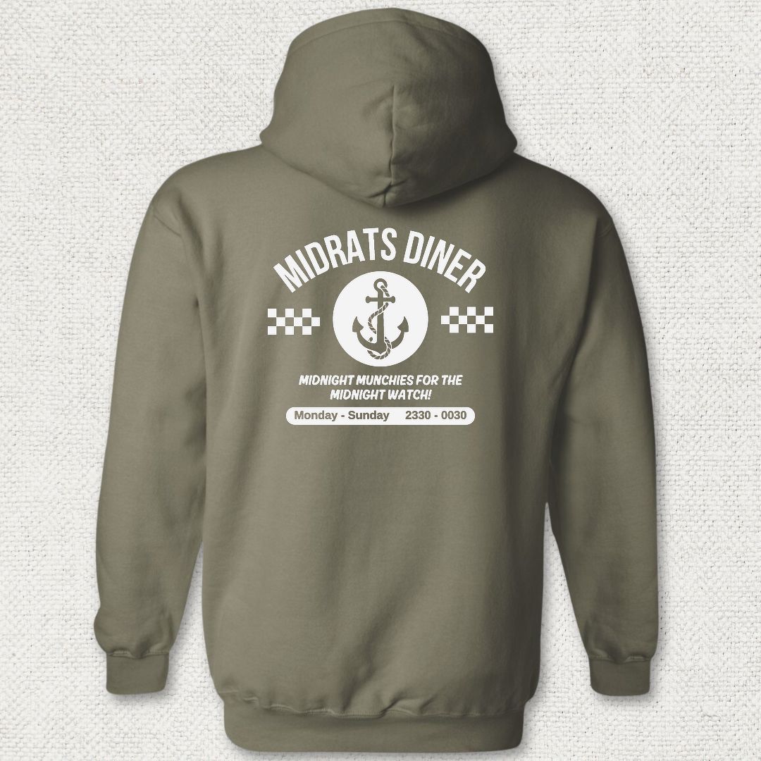 Midrats Diner - Anchor Hoodie - Military Green