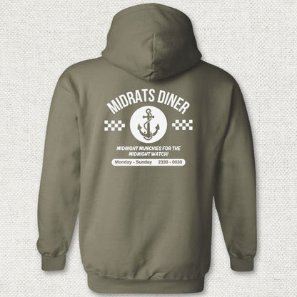 Midrats Diner - Anchor Hoodie - Military Green
