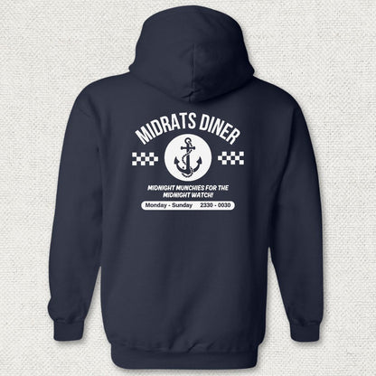 Midrats Diner - Anchor Hoodie - Navy