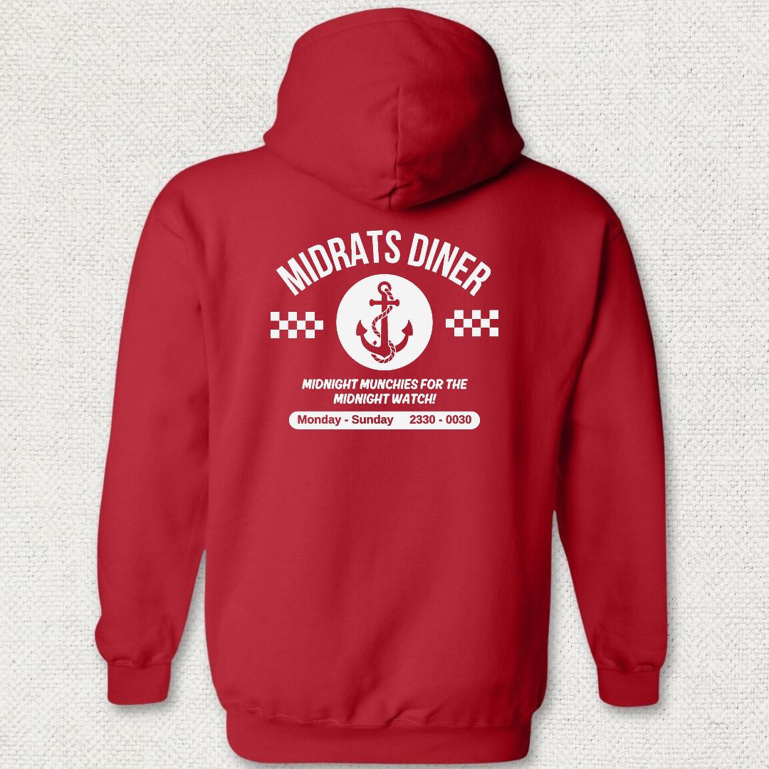 Midrats Diner - Anchor Hoodie - Red