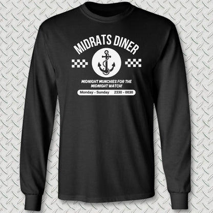 Midrats Diner - Anchor Long Sleeve Tee - Black