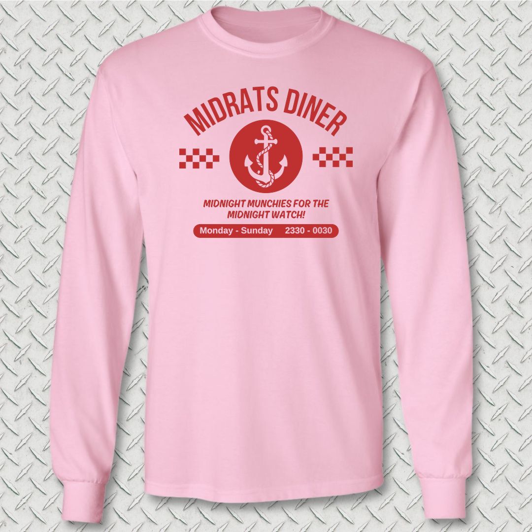 Midrats Diner - Anchor Long Sleeve Tee - Pink