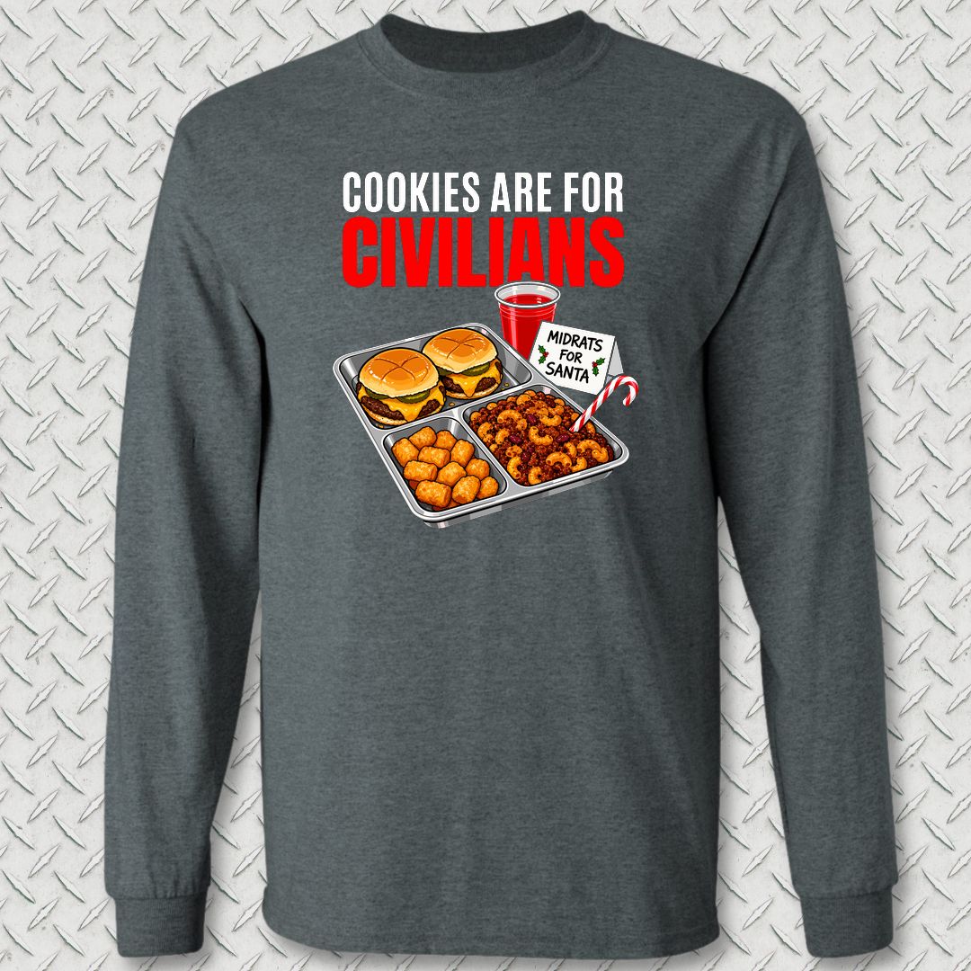Midrats For Santa Long Sleeve Tee - Dark Heather