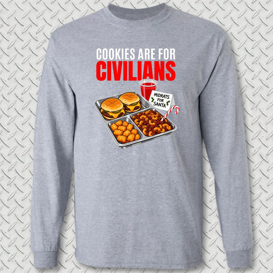 Midrats For Santa Long Sleeve Tee - Sport Grey