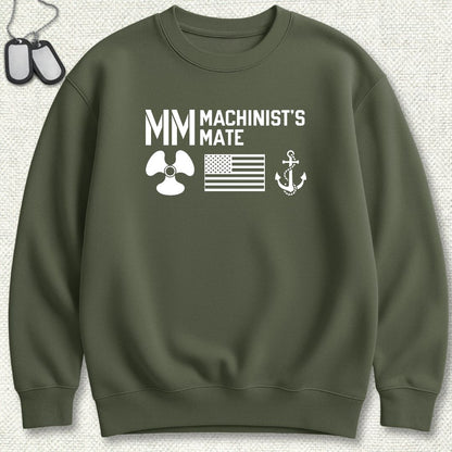 MM - Flag & Anchor Sweatshirt - Military Green