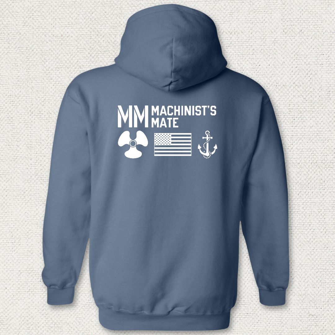 MM - Flag & Anchor Hoodie - Heather Navy
