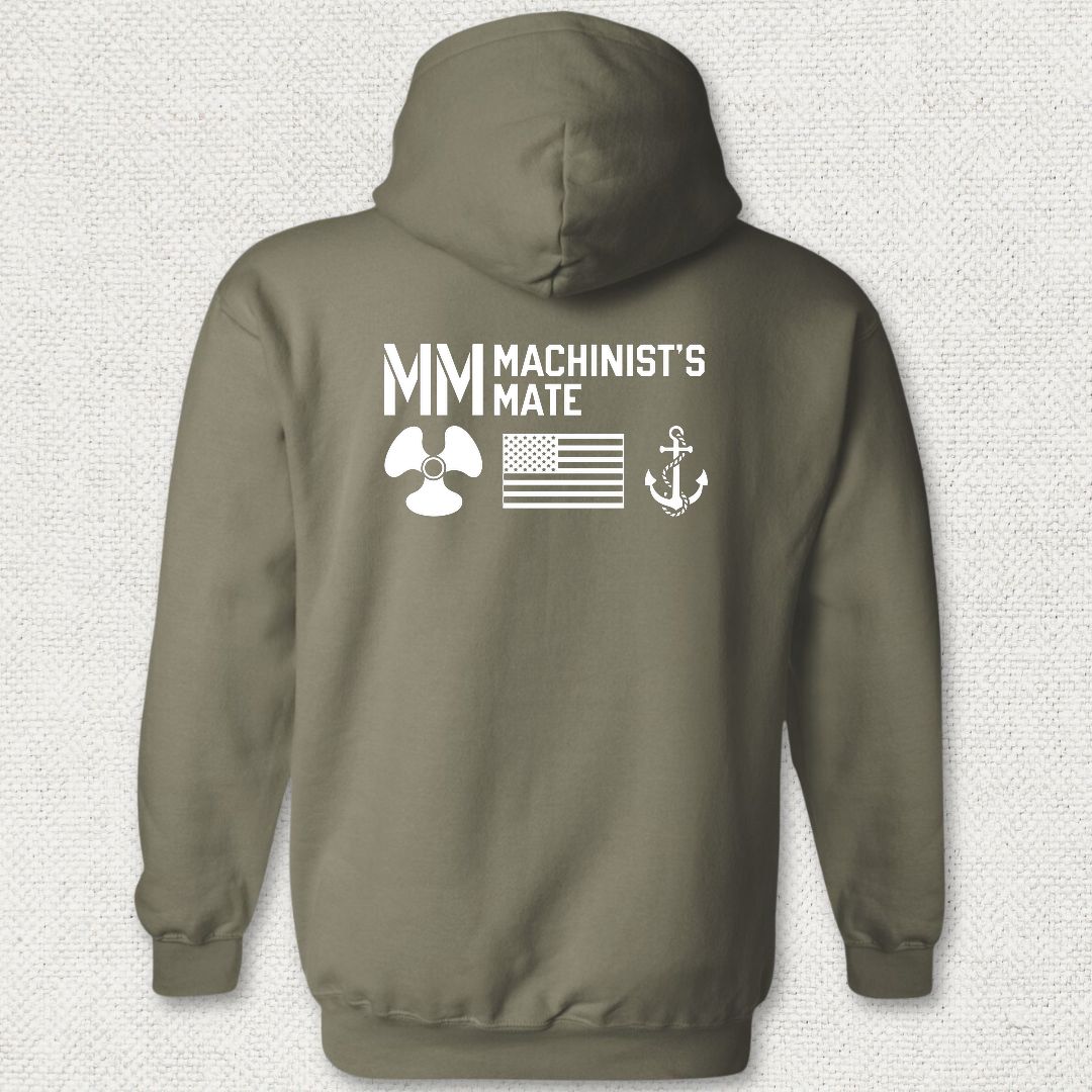 MM - Flag & Anchor Hoodie - Military Green