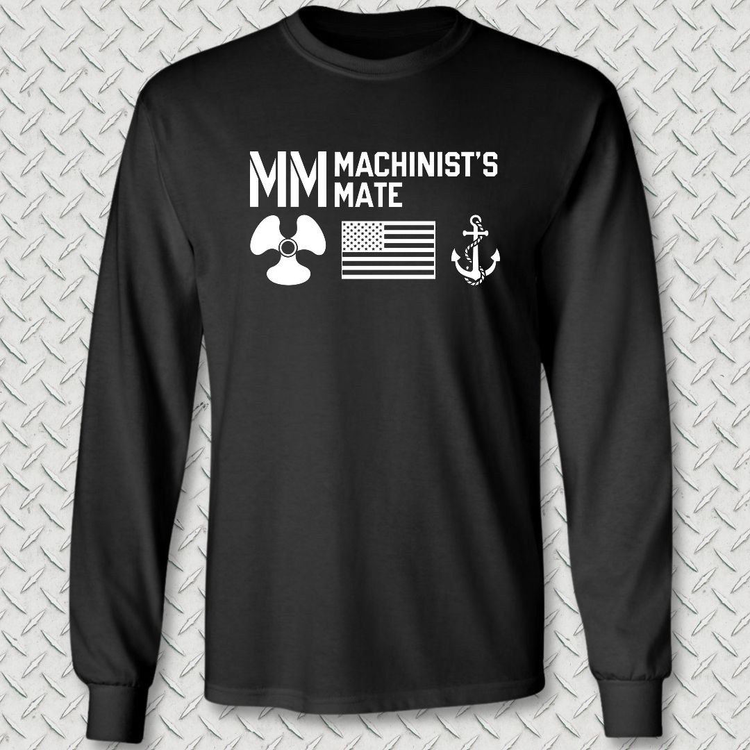MM - Flag & Anchor Long Sleeve Tee - Black