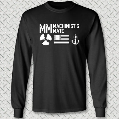 MM - Flag & Anchor Long Sleeve Tee - Black