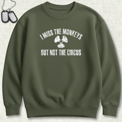 MM - I Miss The Monkeys Sweatshirt - Military Green