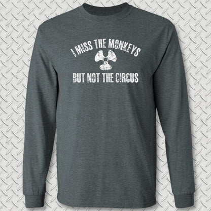 MM - I Miss The Monkeys Long Sleeve Tee - Dark Heather