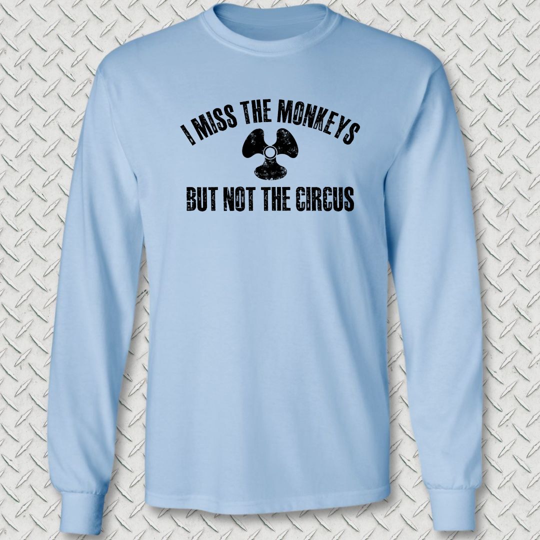 MM - I Miss The Monkeys Long Sleeve Tee - Light Blue