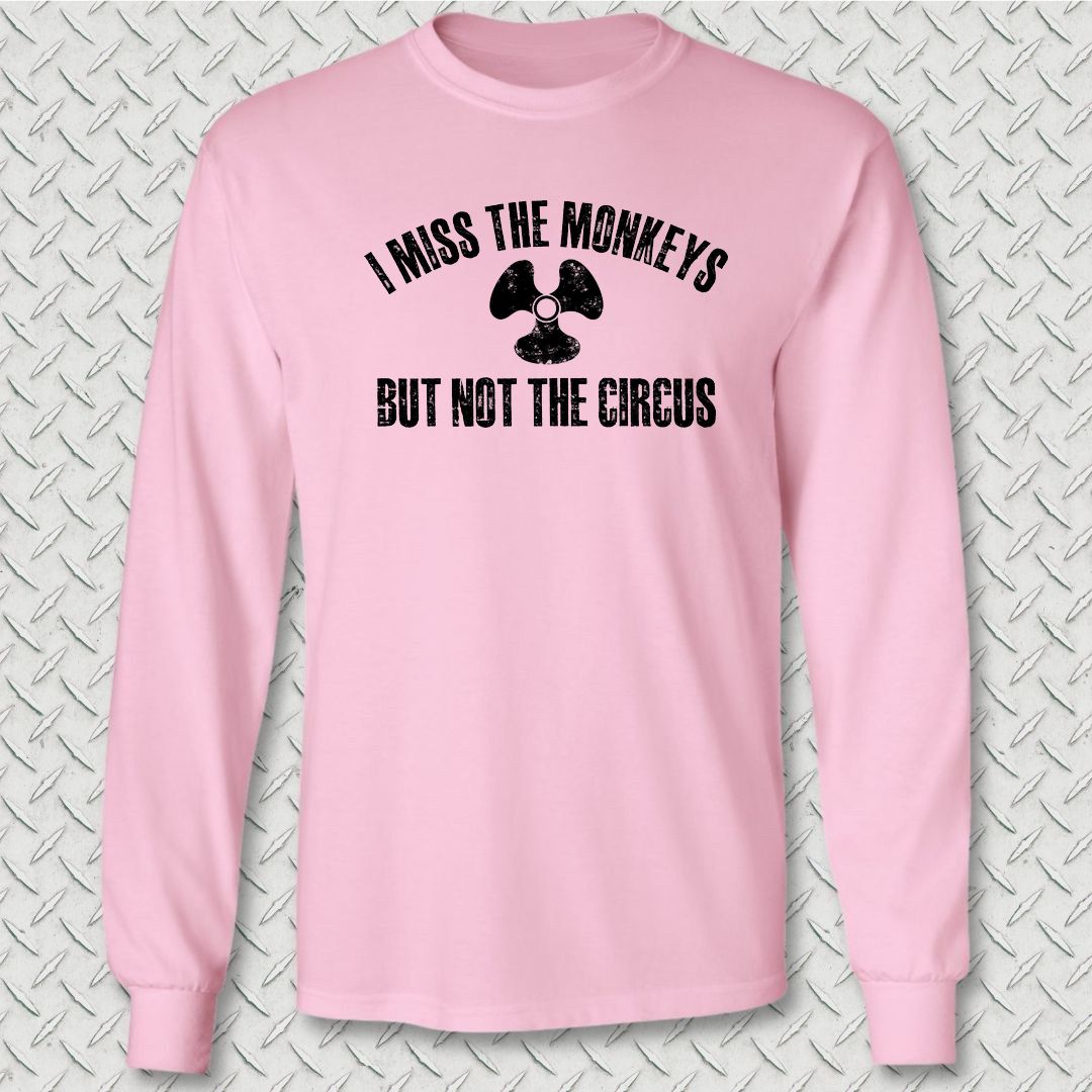 MM - I Miss The Monkeys Long Sleeve Tee - Pink