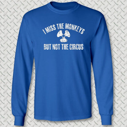 MM - I Miss The Monkeys Long Sleeve Tee - Royal Blue
