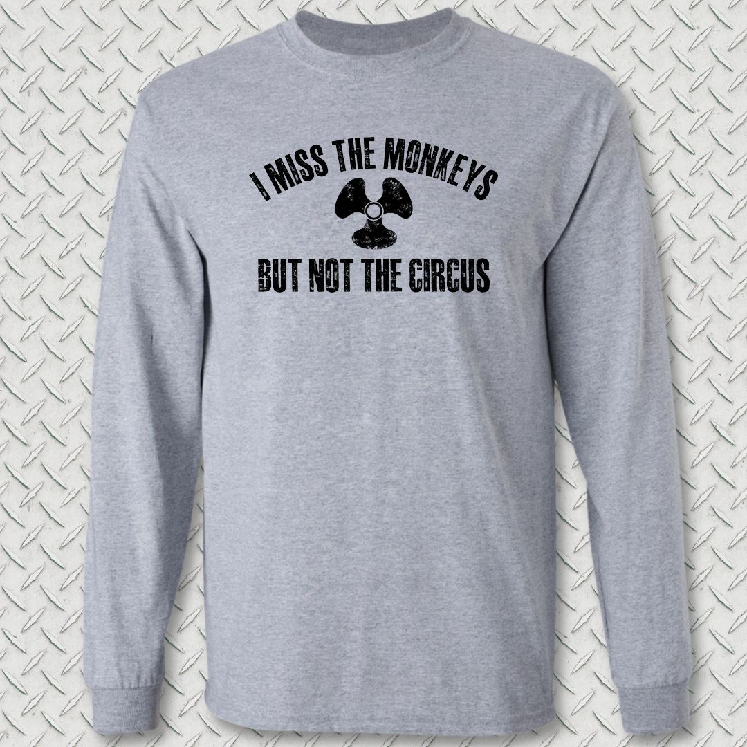 MM - I Miss The Monkeys Long Sleeve Tee - Sport Grey