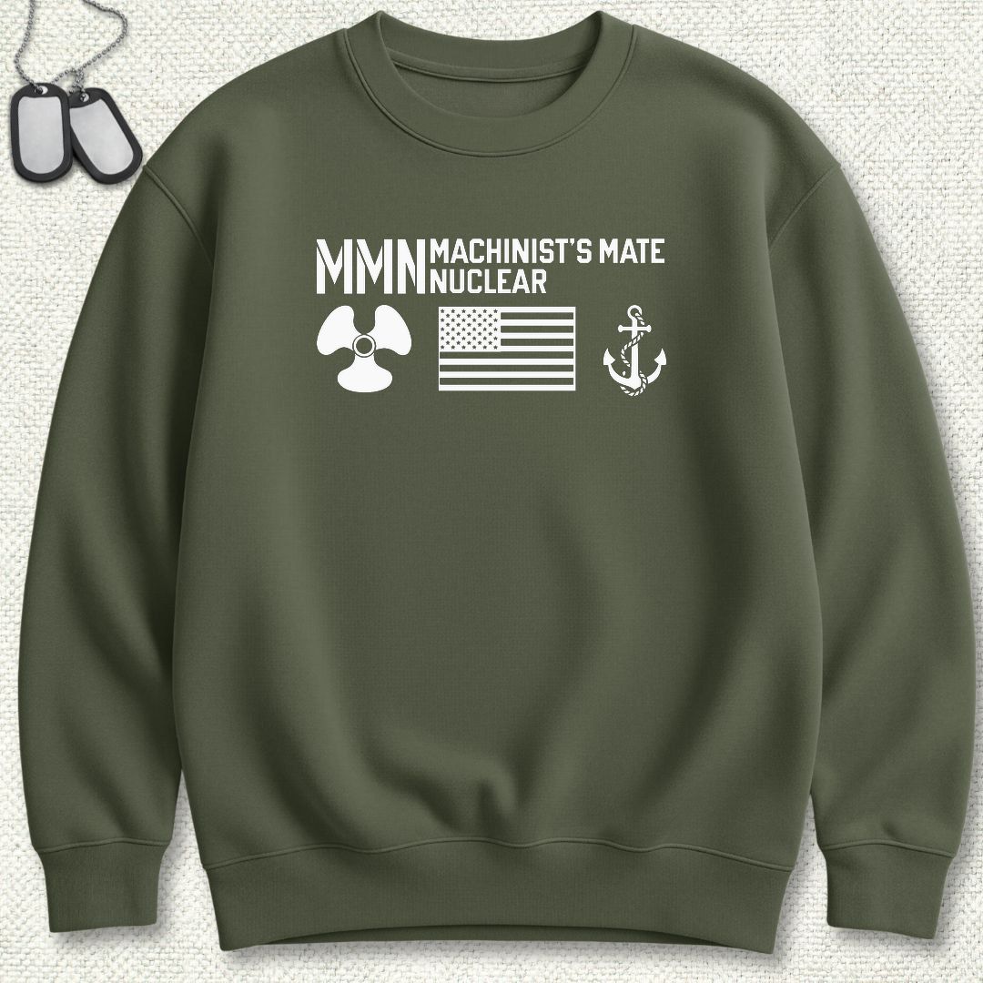 MMN - Flag & Anchor Sweatshirt - Military Green