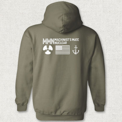 MMN - Flag & Anchor Hoodie - Military Green