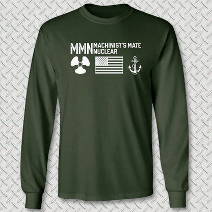 MMN - Flag & Anchor Long Sleeve Tee - Forest Green
