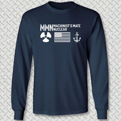 MMN - Flag & Anchor Long Sleeve Tee - Navy